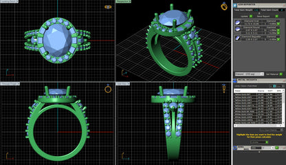 Oval Shape Vintage Halo Daimond Engagement Ring