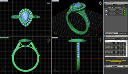 Pear Shape Diamond Engagement Ring