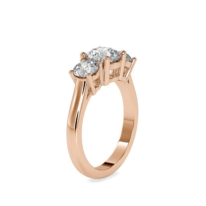 Classic Three-Stone Daimond Engagement Ring