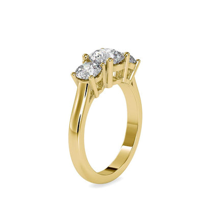 Classic Three-Stone Daimond Engagement Ring