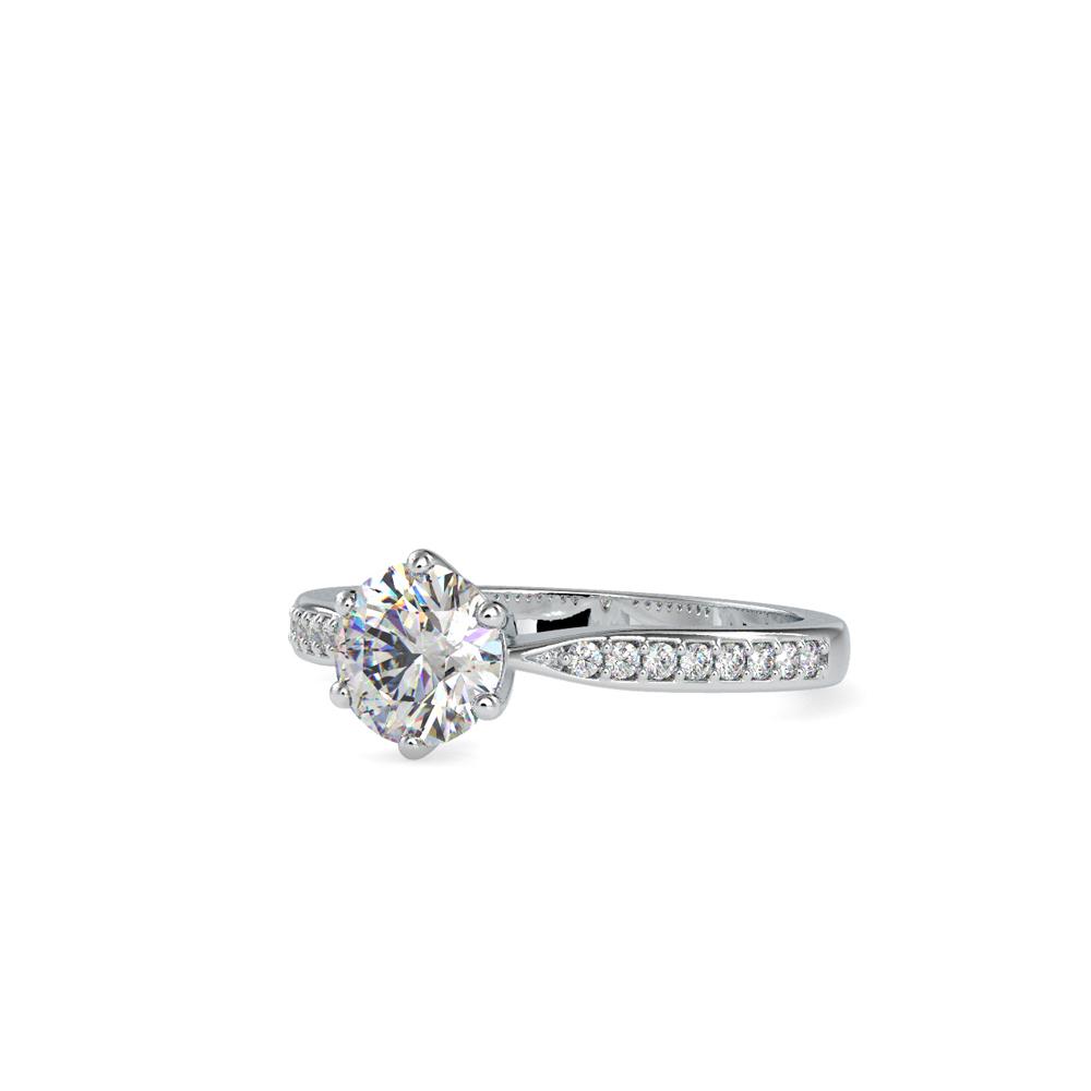Petite 6 Prong Tapered Solitaire Engagement Ring