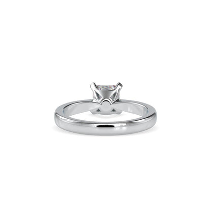 Princess Diamond Tapered Solitaire Engagement Ring