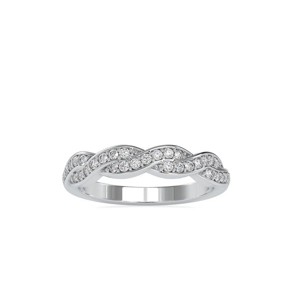 Infinity Twist Micropave Diamond Wedding Ring