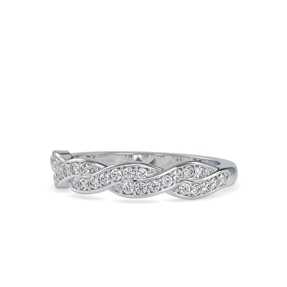 Infinity Twist Micropave Diamond Wedding Ring