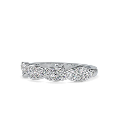 Infinity Twist Micropave Diamond Wedding Ring