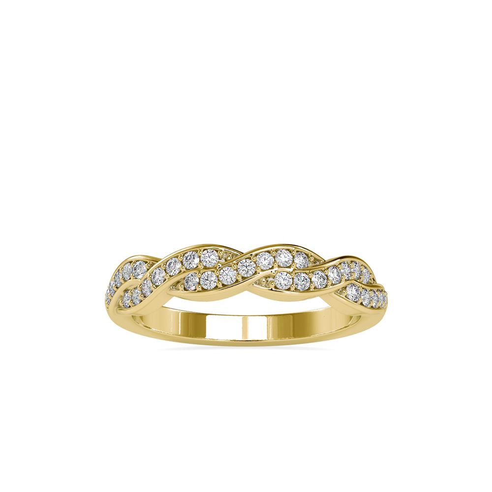 Infinity Twist Micropave Diamond Wedding Ring