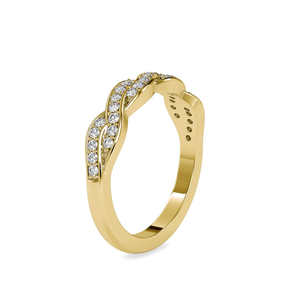 Infinity Twist Micropave Diamond Wedding Ring