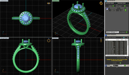 Round Halo Dimaond Engagement Ring