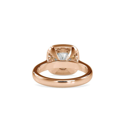 Vintage Cushion Halo Diamond Engagement Ring