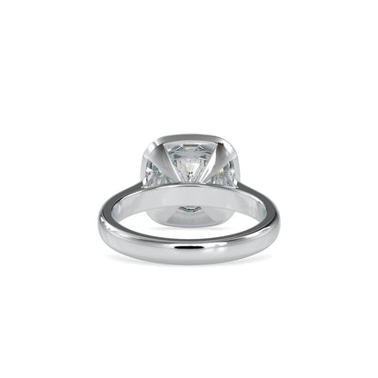 Vintage Cushion Halo Diamond Engagement Ring