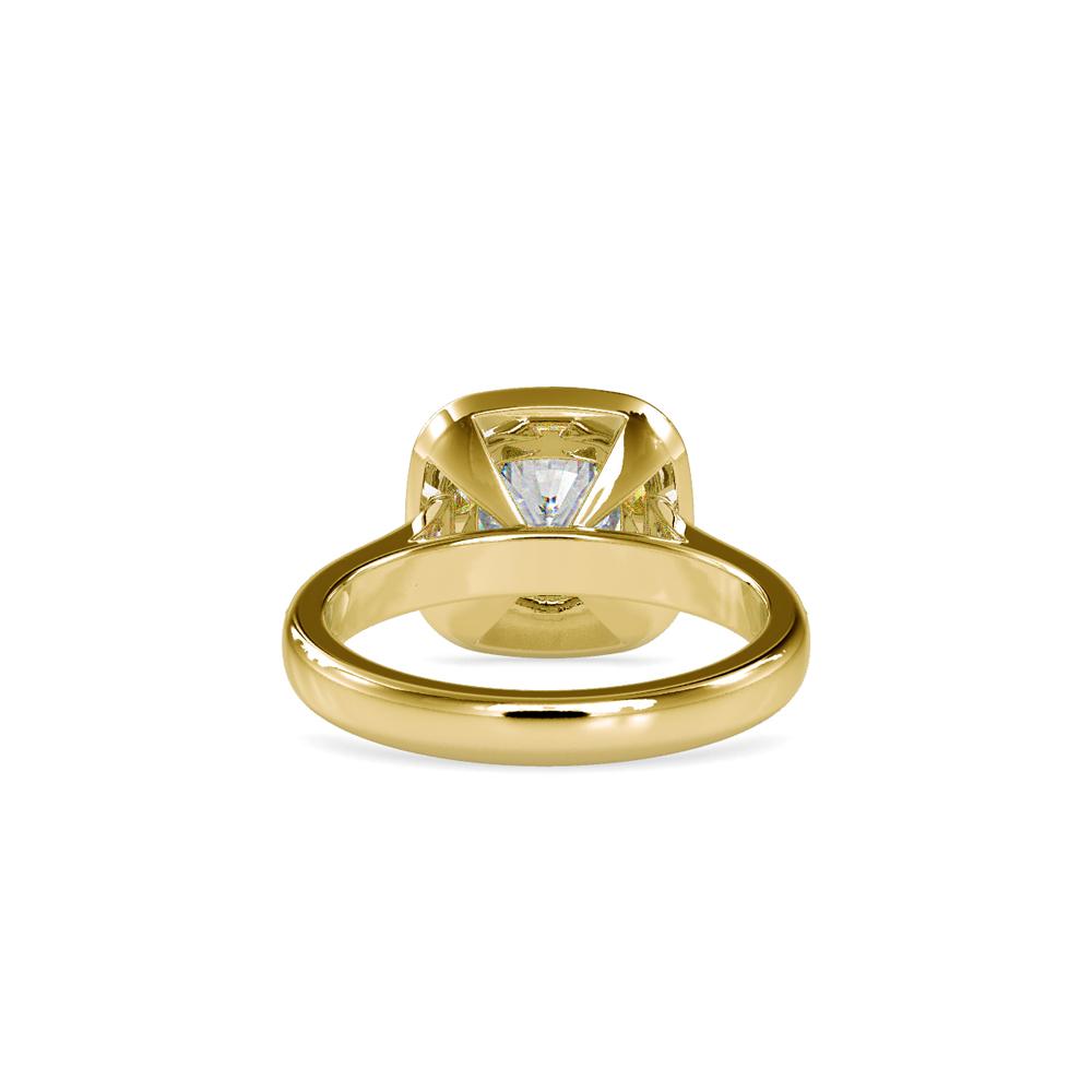 Vintage Cushion Halo Diamond Engagement Ring