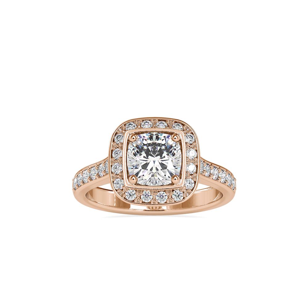 Cushion Halo Diamond Engagement Ring