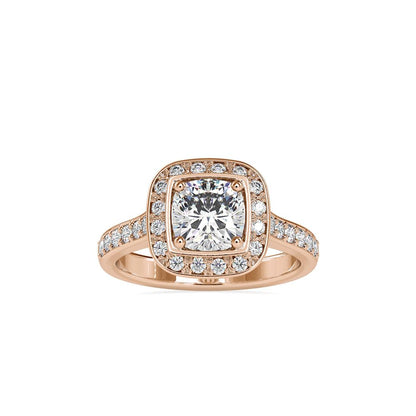Cushion Halo Diamond Engagement Ring