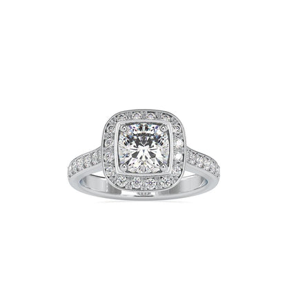 Cushion Halo Diamond Engagement Ring