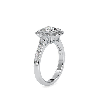 Cushion Halo Diamond Engagement Ring