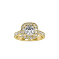 Cushion Halo Diamond Engagement Ring