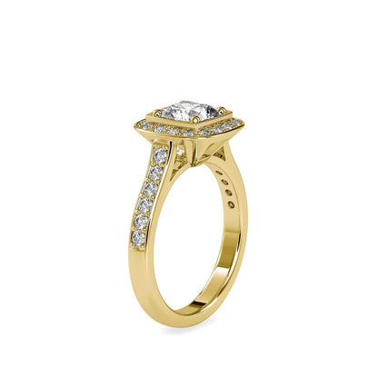 Cushion Halo Diamond Engagement Ring