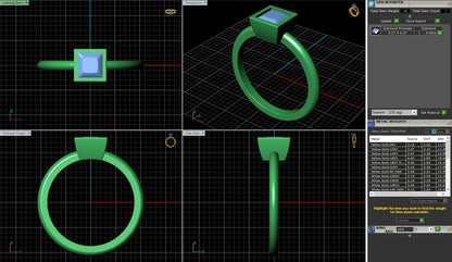 Princess Bezel Set Petite Engagement Ring