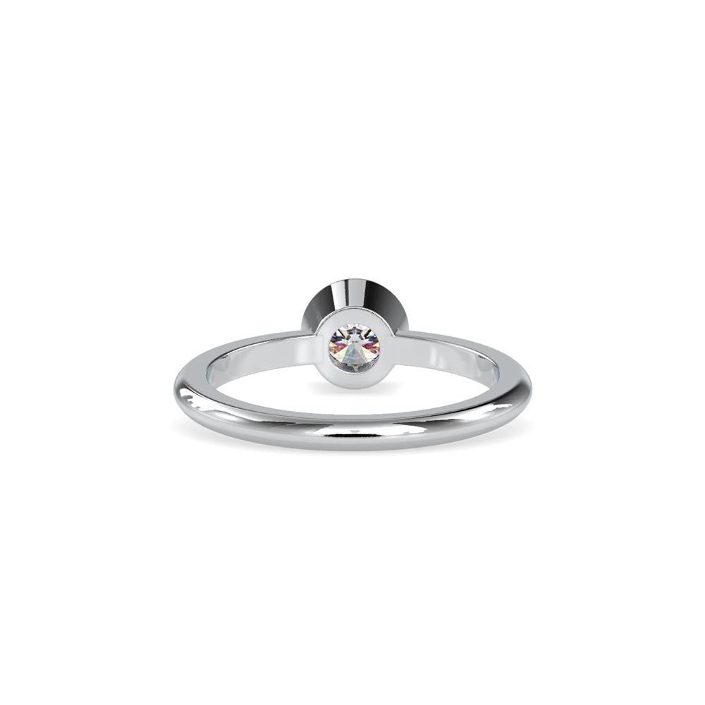 Petite Round Bezel Set Engagement Ring