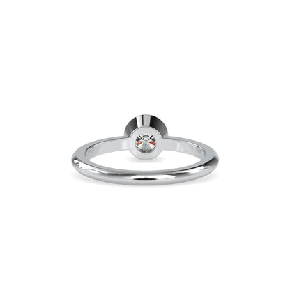 Petite Round Bezel Set Engagement Ring