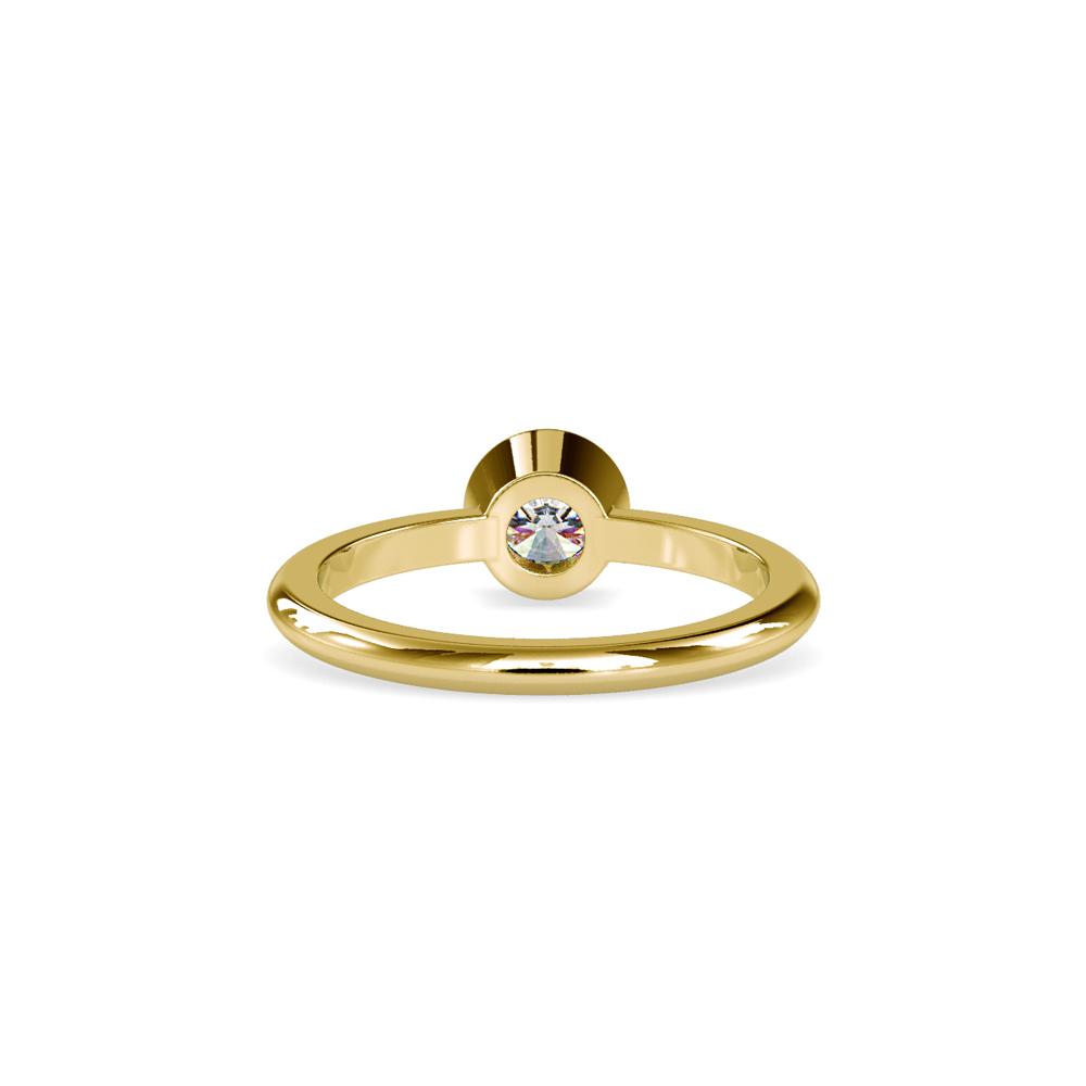 Petite Round Bezel Set Engagement Ring