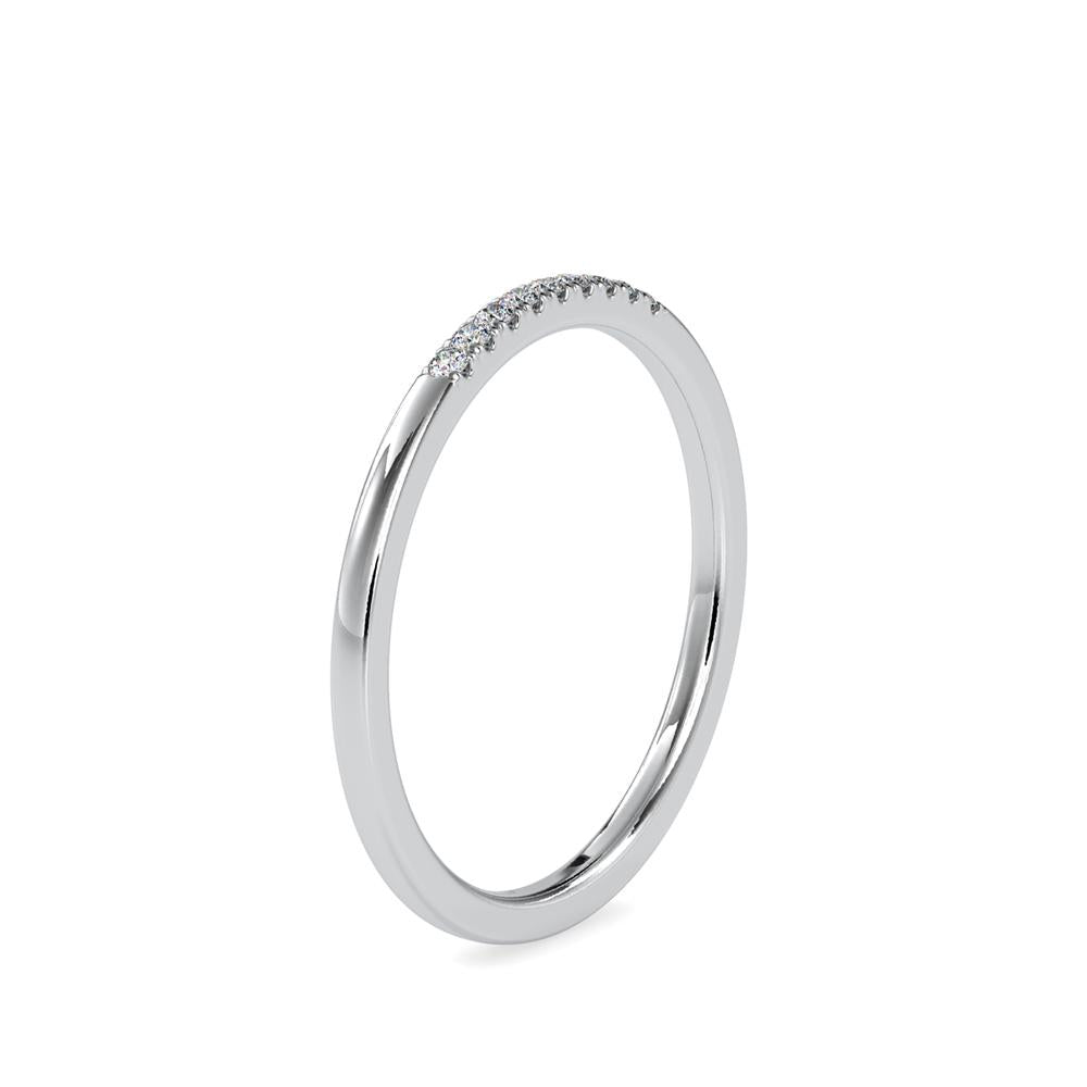 Petite French Pave Diamond Wedding Ring