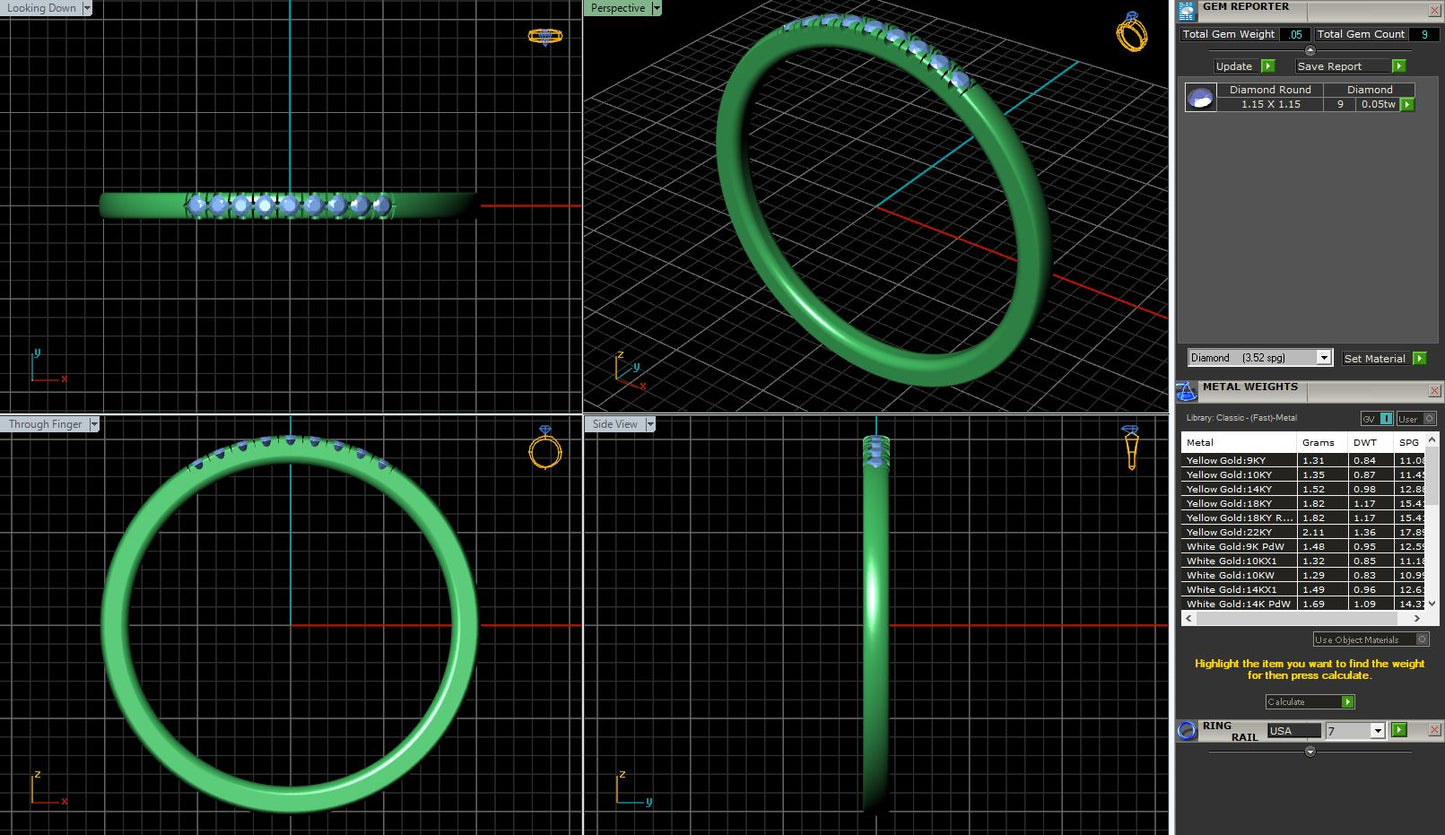 Petite French Pave Diamond Wedding Ring