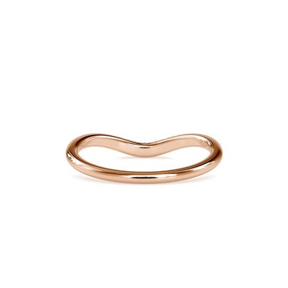 Curved Diamond Wedding Band