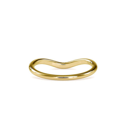 Curved Diamond Wedding Band