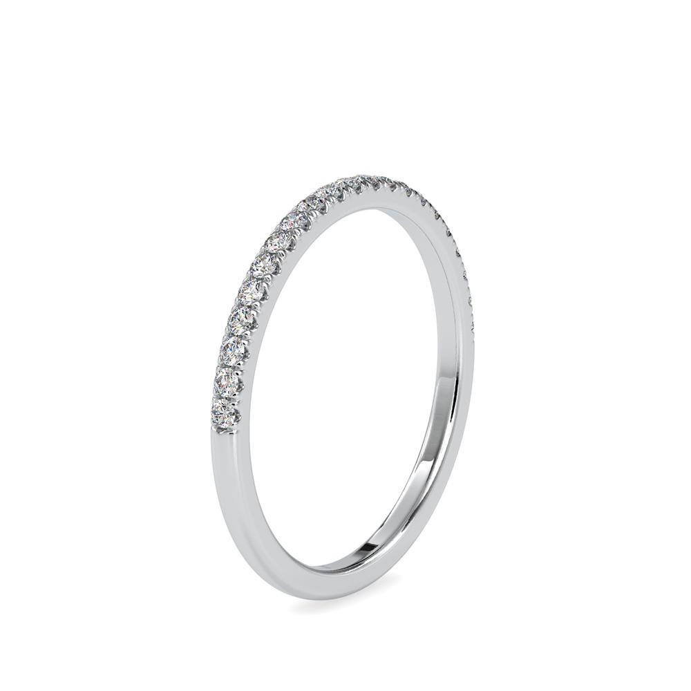 Petite French Pave Diamond Wedding Band