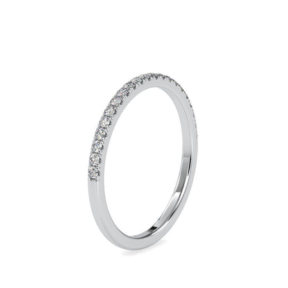 Petite French Pave Diamond Wedding Band