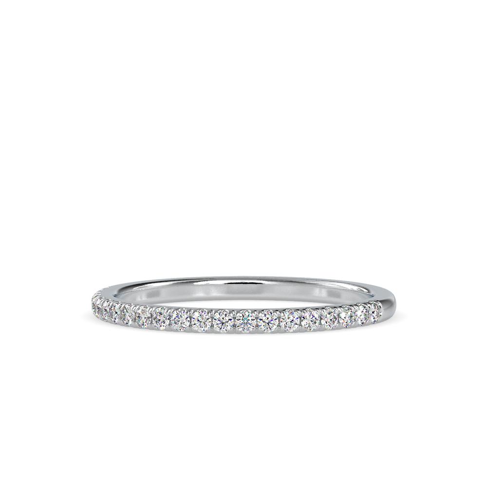 Petite French Pave Diamond Wedding Band