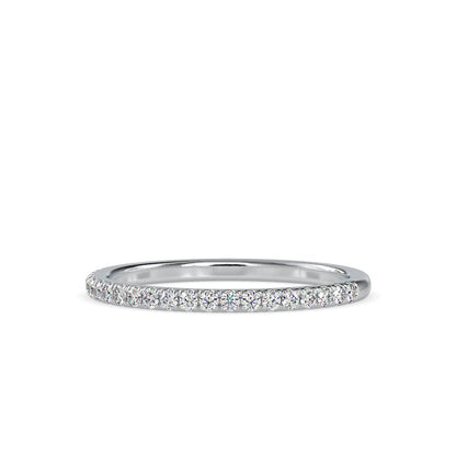 Petite French Pave Diamond Wedding Band