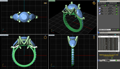 Three-Stone Diamond Engagement Ring