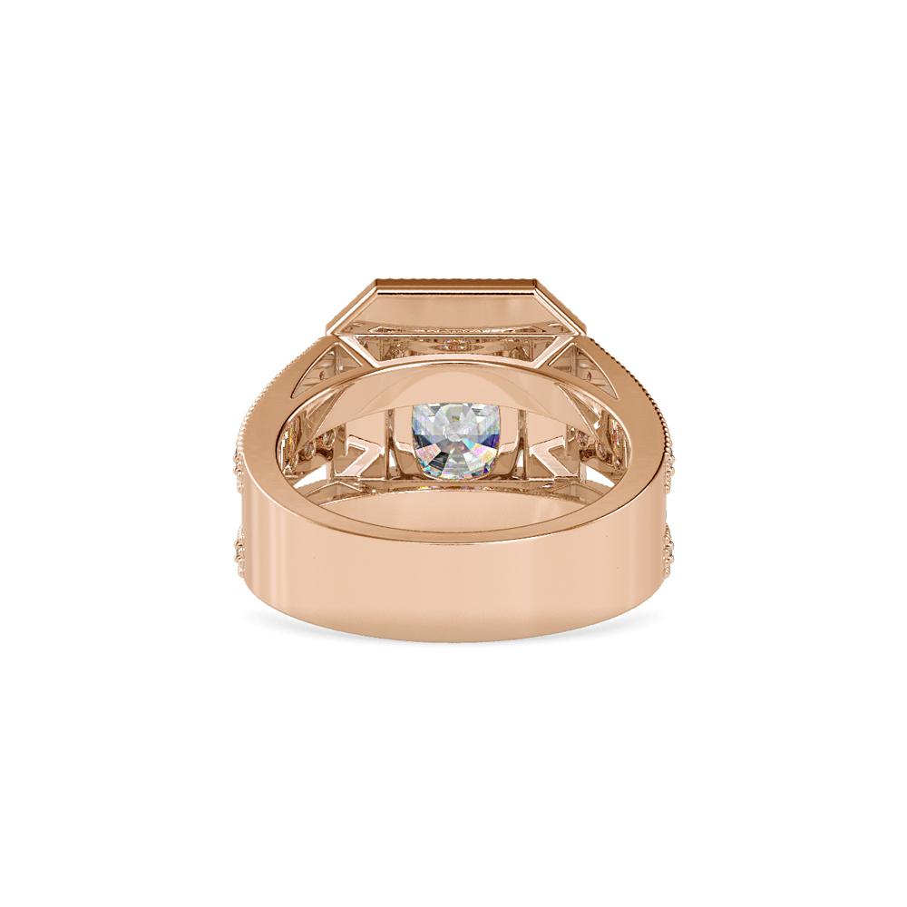 Vintage Halo Cushion Diamond Engagement Ring