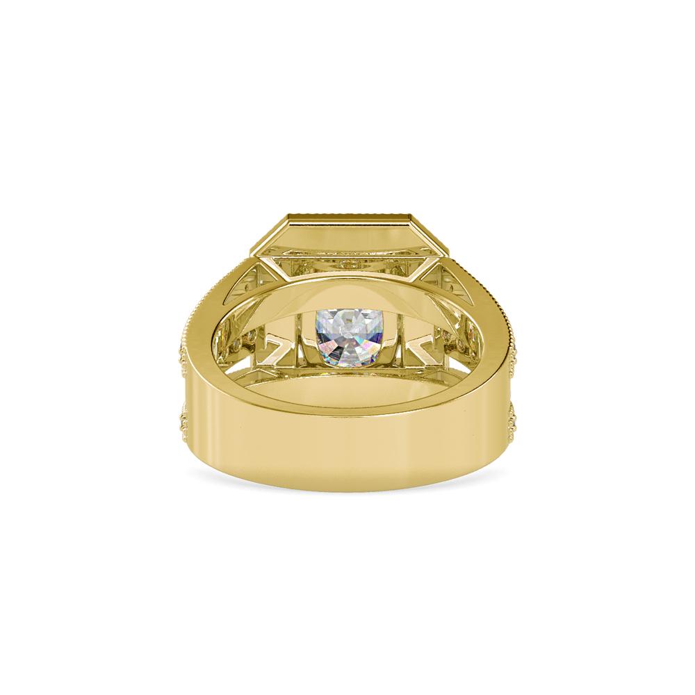 Vintage Halo Cushion Diamond Engagement Ring