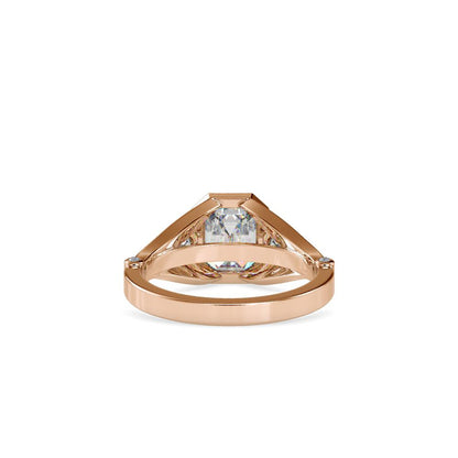 Vintage Emerald Diamond Engagement Ring
