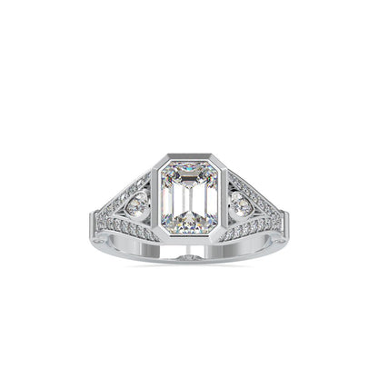 Vintage Emerald Diamond Engagement Ring