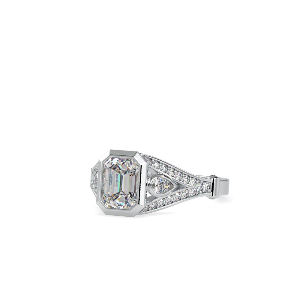 Vintage Emerald Diamond Engagement Ring
