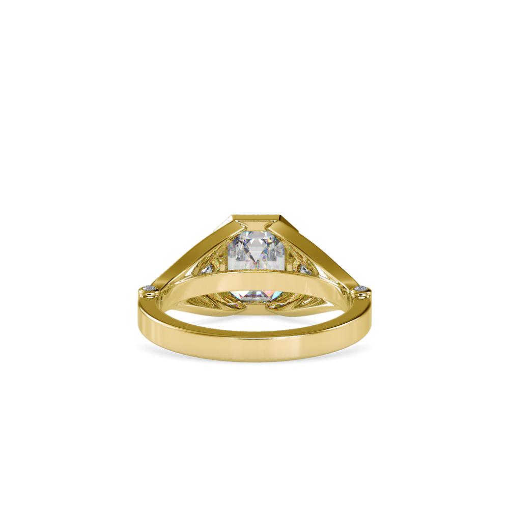Vintage Emerald Diamond Engagement Ring