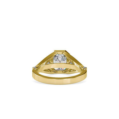 Vintage Emerald Diamond Engagement Ring