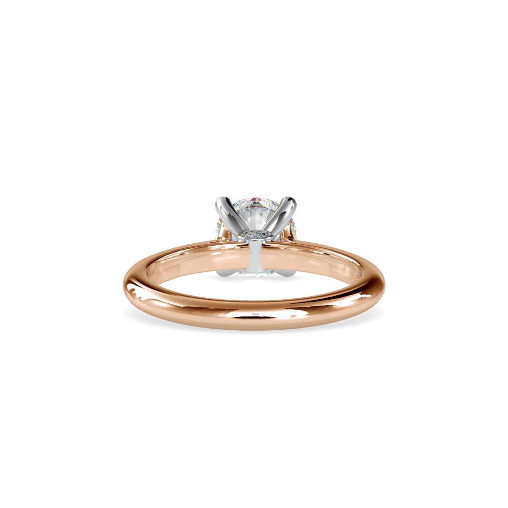 Petite Round Diamond Tapered Soliatire Engagement Ring
