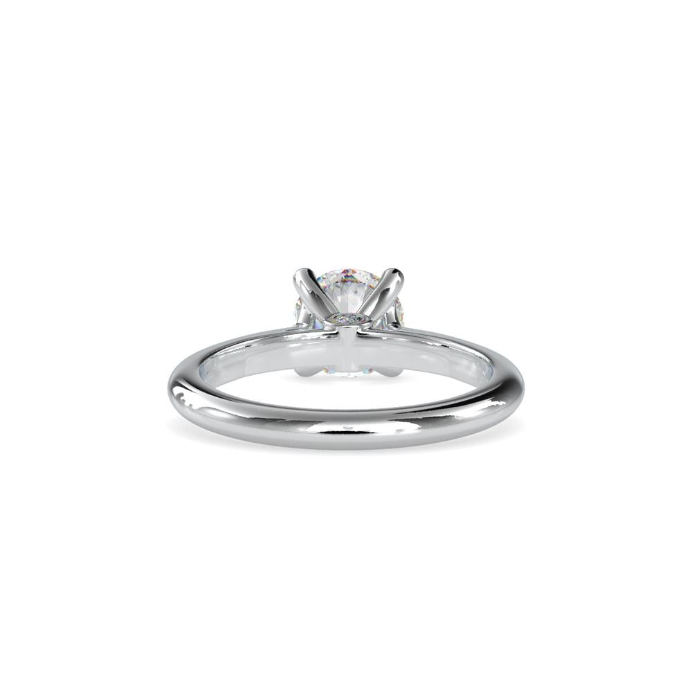 Petite Round Diamond Tapered Soliatire Engagement Ring
