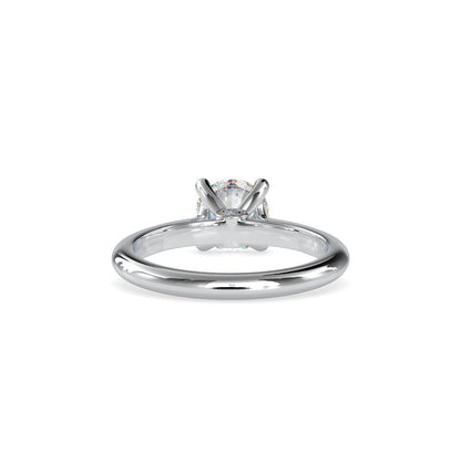 Petite Round Diamond Tapered Soliatire Engagement Ring