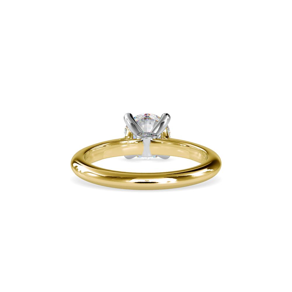 Petite Round Diamond Tapered Soliatire Engagement Ring