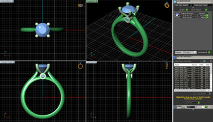 Petite Round Diamond Tapered Soliatire Engagement Ring