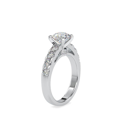 Round 4 Prong Diamond Engagement Ring