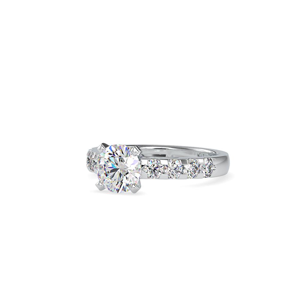 Round 4 Prong Diamond Engagement Ring