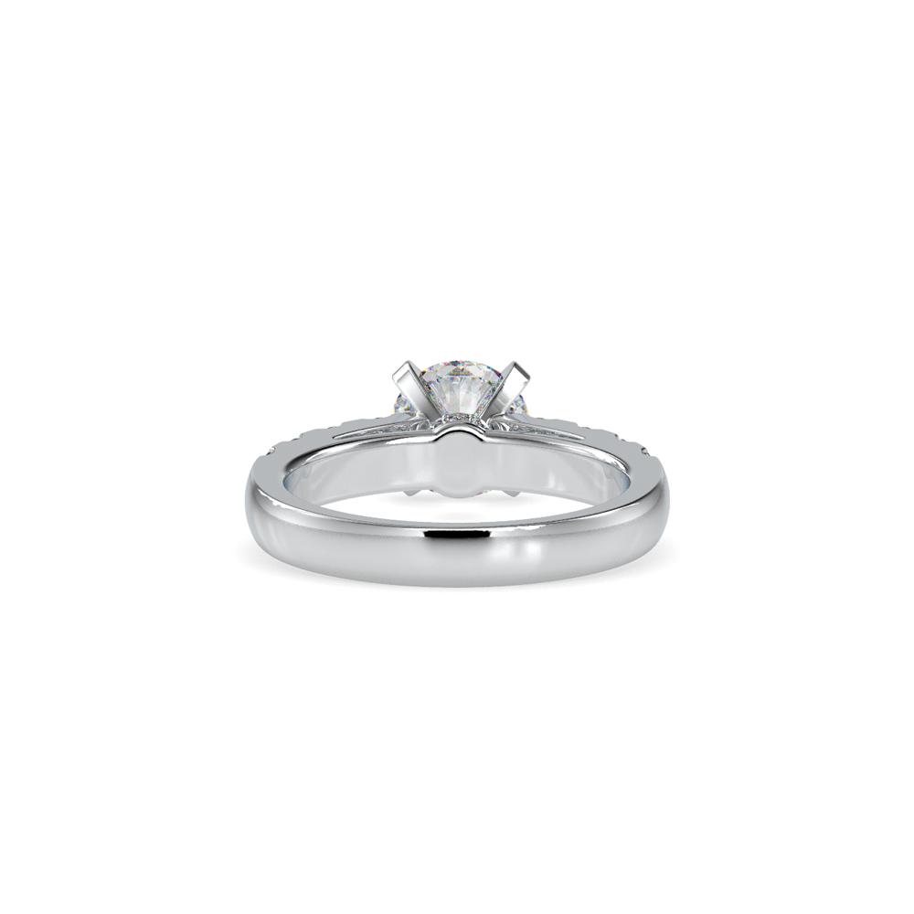 Round 4 Prong Diamond Engagement Ring