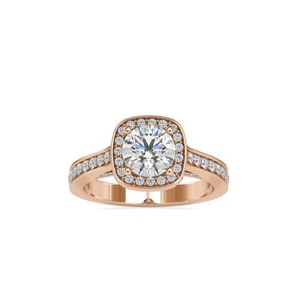 Round Halo Diamond Engagement Ring